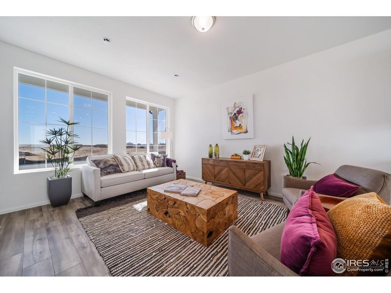 Furnished interior view inside a new home in Thompson River Ranch, Johnstown (Image 23).