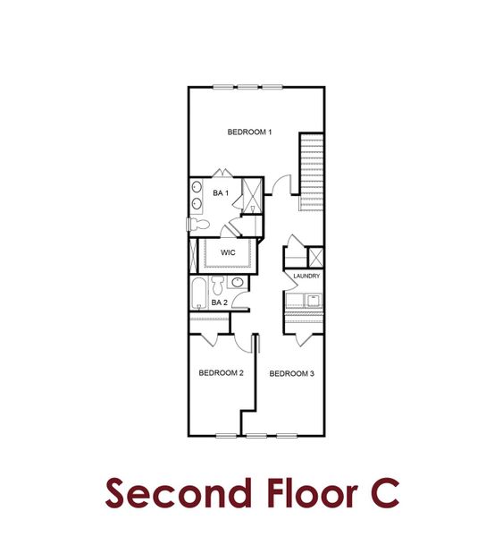2D floor plan layout for the Charlotte by Chafin Communities in The Grove at Mundy Mill, Gainesville, GA (Image 9). 2D floor plan layout for the Charlotte by Chafin Communities in The Grove at Mundy Mill, Gainesville, GA (Image 9).