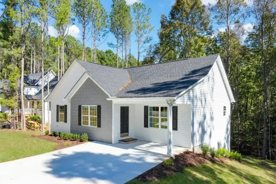 Front exterior of a new home in , Lula, GA, highlighting curb appeal (Image 20).