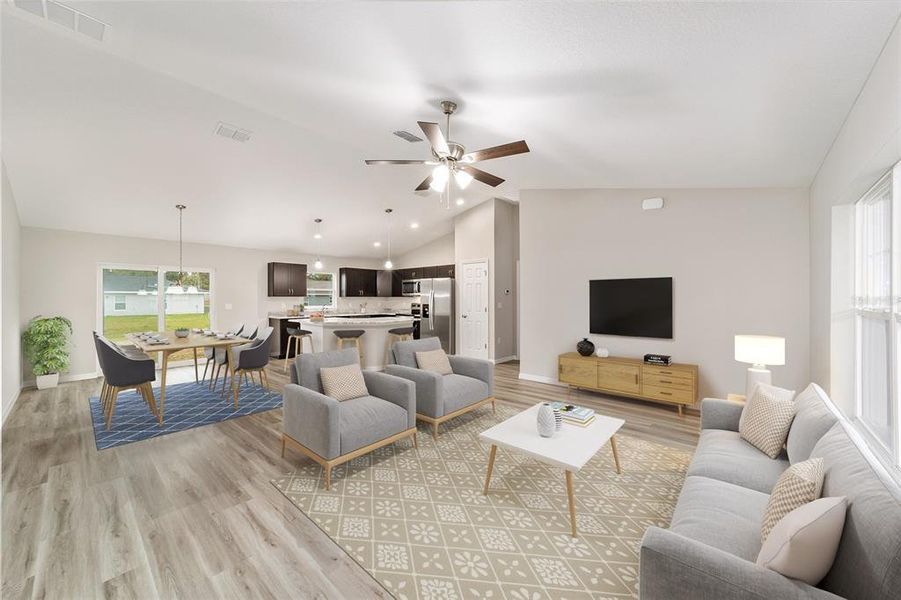 Furnished interior view inside a new home in , Citrus Springs (Image 4).