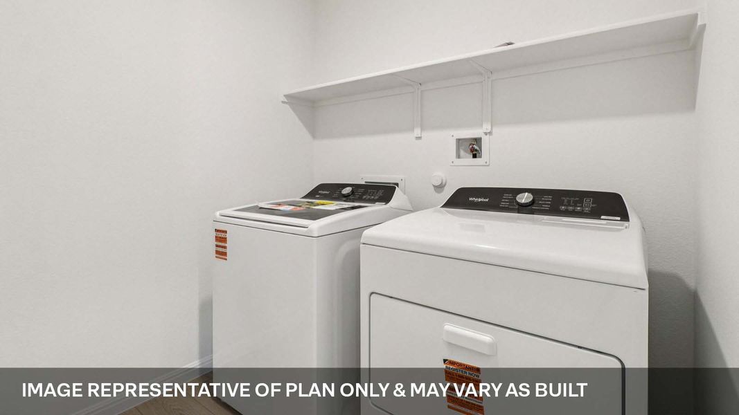 Representative interior finishes for a home built from the The Irvine by D.R. Horton in Carillon, Manor (Image 9).