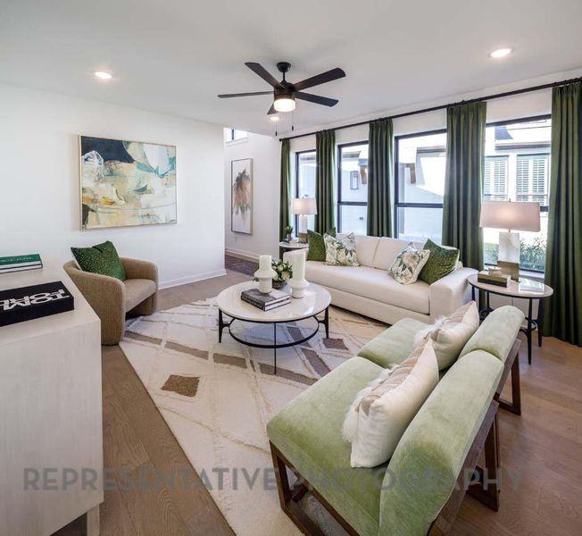 Furnished interior view inside a new home in Santa Rita Ranch: 40-45ft. lots, Liberty Hill (Image 25).