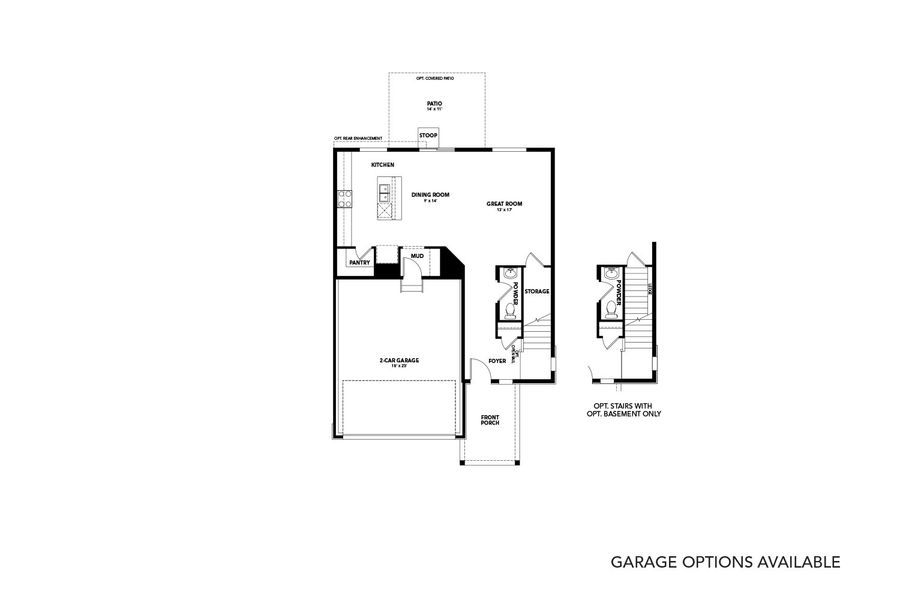 2D floor plan layout for the Cantata by Brightland Homes in Bloom, Fort Collins, CO (Image 4).