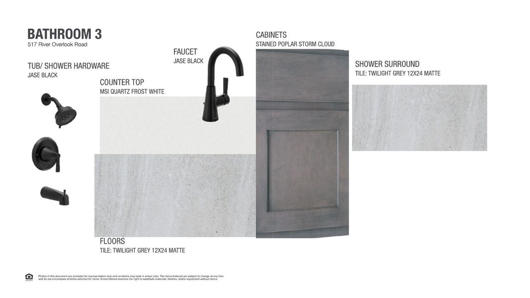 Sample of building materials used in homes in Wolf Ranch South Fork, Georgetown (Image 6).