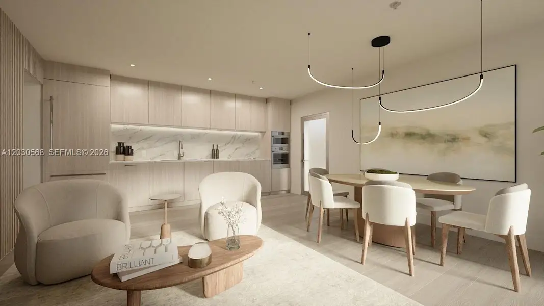 Furnished interior view inside a new home in , Miami Beach (Image 5).
