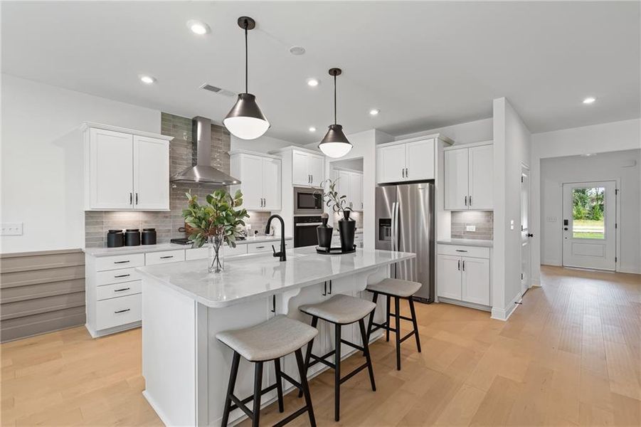 Furnished interior view inside a new home in Traditions of Braselton, Jefferson (Image 19).