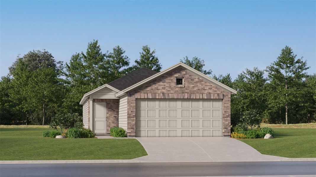 Front exterior of a new home in , Jarrell, TX, highlighting curb appeal (Image 22).