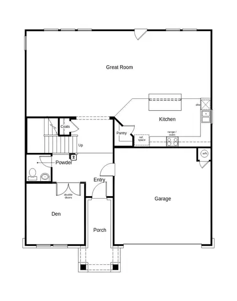 2D floor plan layout of this home in Hidden Trails, Belton, TX (Image 3).
