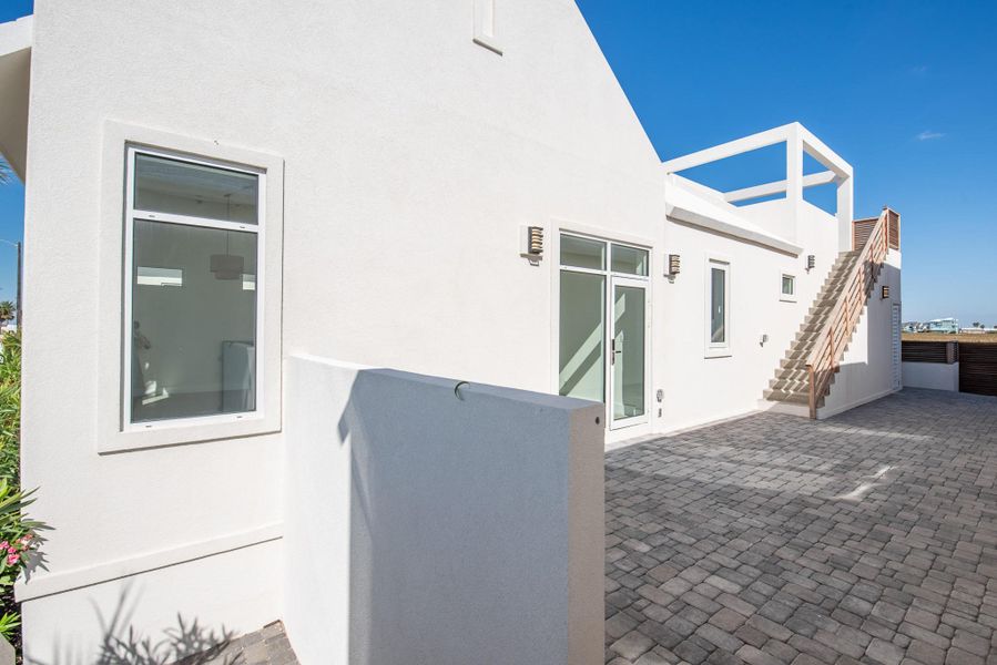 Exterior details and patio area of a home in , Port Aransas (Image 4).