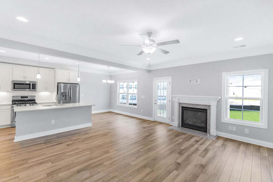 Representative unfurnished interior of a home built from the Clayton by Caviness & Cates Communities in Bartlett Manor, Youngsville (Image 122).