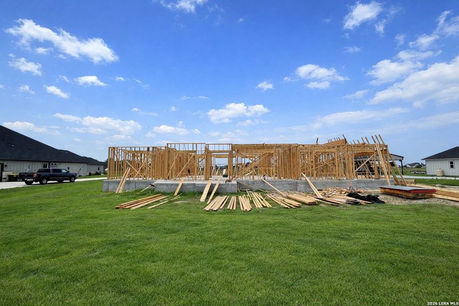 In-progress construction of a new home in Pradera Ridge, Floresville, TX (Image 5). In-progress construction of a new home in Pradera Ridge, Floresville, TX (Image 5).