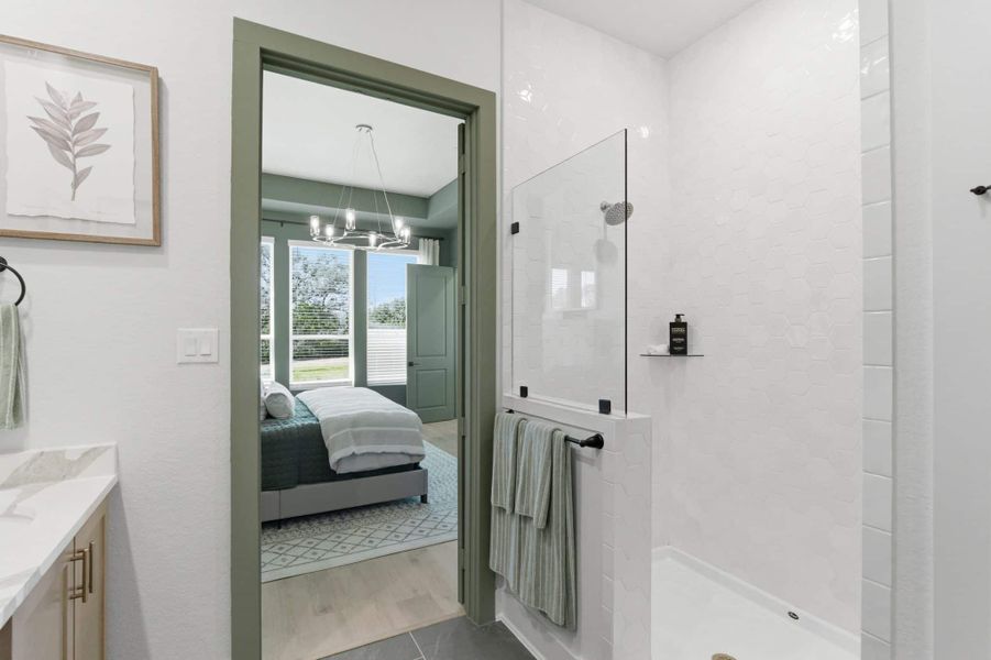 Furnished interior view inside a new home in Prominence – Now Selling, San Antonio (Image 35). Furnished interior view inside a new home in Prominence – Now Selling, San Antonio (Image 35).