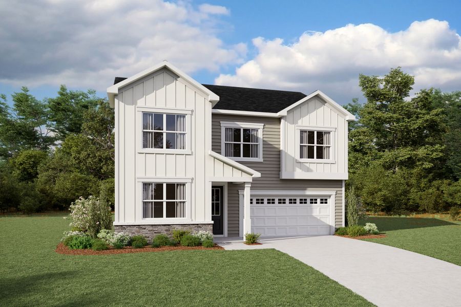 Representative exterior photo of a completed home built from the Shenandoah by Mattamy Homes in Magnolia Park, Garner, NC (Image 2).