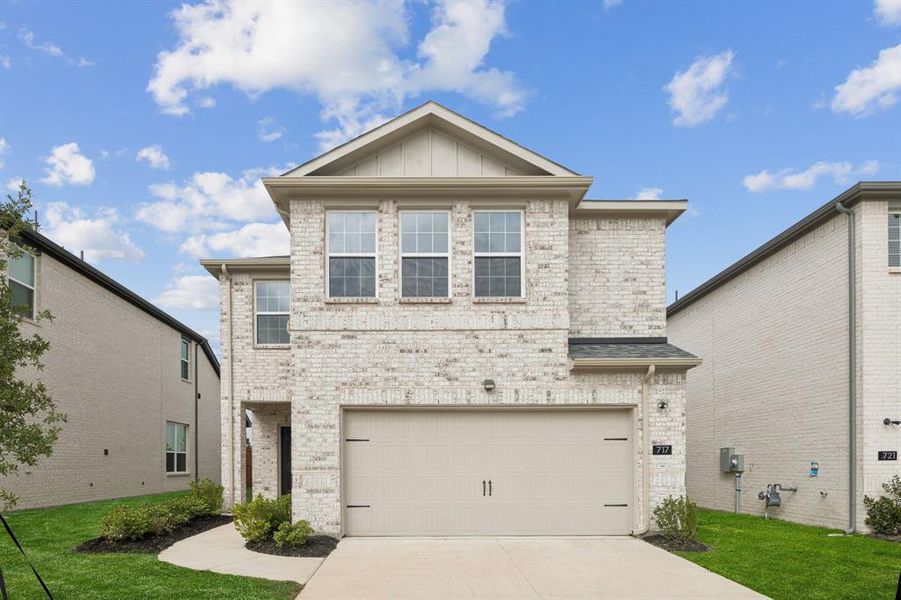 Front exterior of a new home in AnaCapri, Anna, TX, highlighting curb appeal (Image 13).