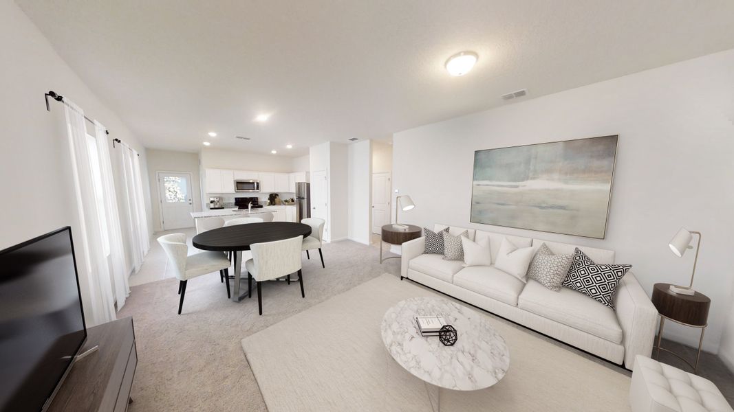 Representative furnished interior of a home built from the Enterprise by Starlight Homes in Scenic Terrace, Lake Hamilton (Image 4). Representative furnished interior of a home built from the Enterprise by Starlight Homes in Scenic Terrace, Lake Hamilton (Image 4).