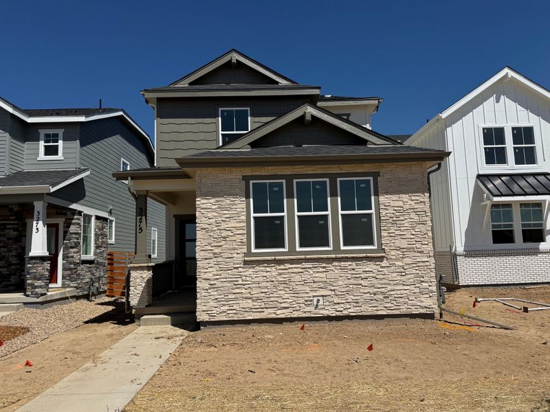 In-progress construction of a new home in The Aurora Highlands, Aurora, CO (Image 29).