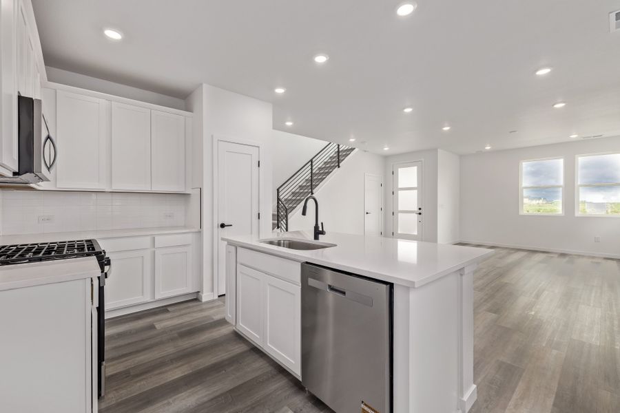 Furnished interior view inside a new home in Painted Prairie, Aurora (Image 8).