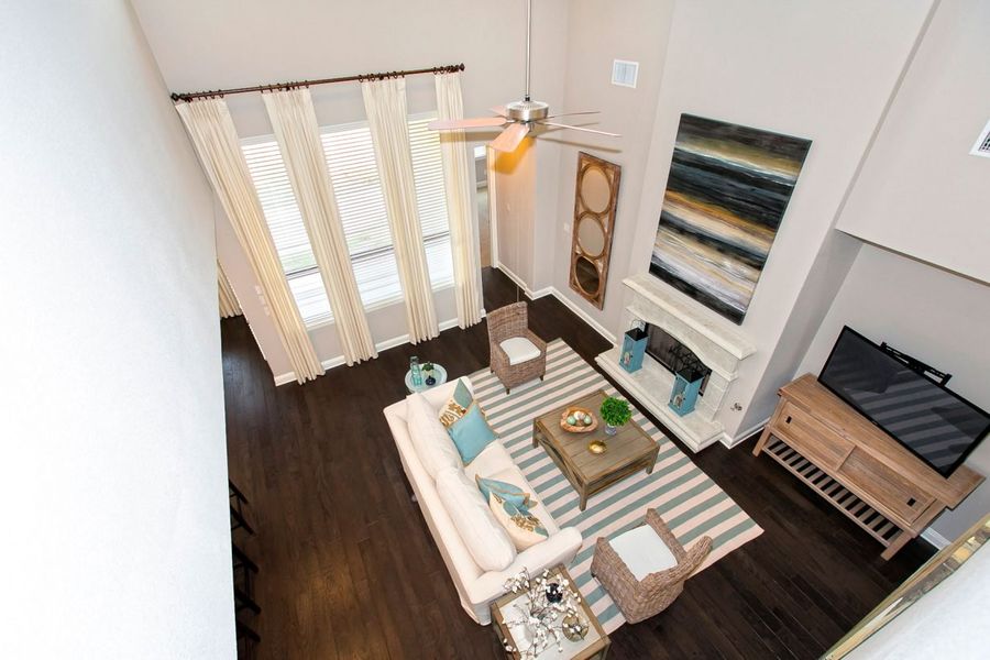 Representative furnished interior of a home built from the Oaks 3490 by Brohn Homes in Oaks at San Gabriel, Georgetown (Image 4).