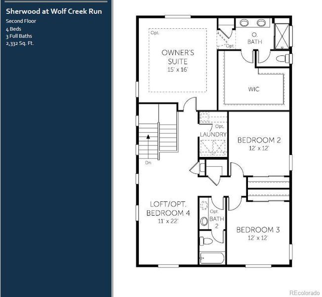 2nd level floor plan