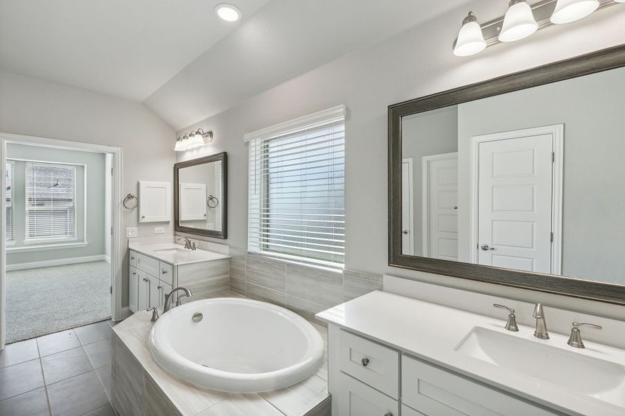 Furnished interior view inside a new home in Oaks of North Grove, Waxahachie (Image 9). Furnished interior view inside a new home in Oaks of North Grove, Waxahachie (Image 9).