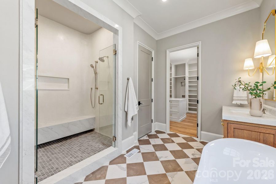 Checkered tile floors