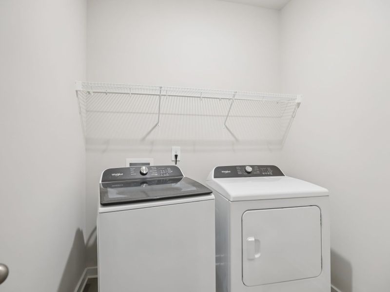 Every home includes a washer and dryer.