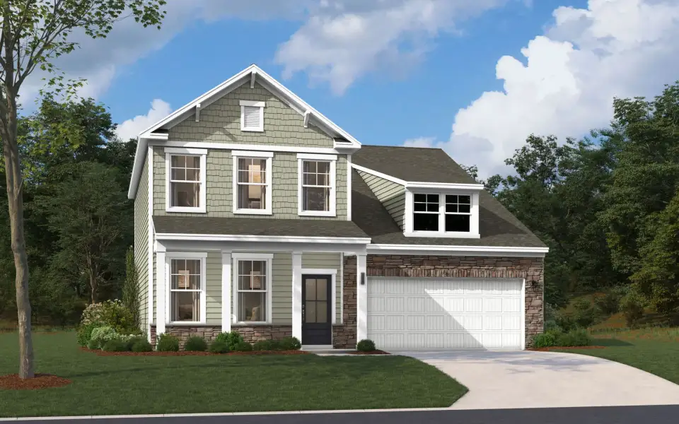 Representative exterior photo of a completed home built from the The Fenton by Stanley Martin Homes in Bell Meadows, Winnabow, NC (Image 15).