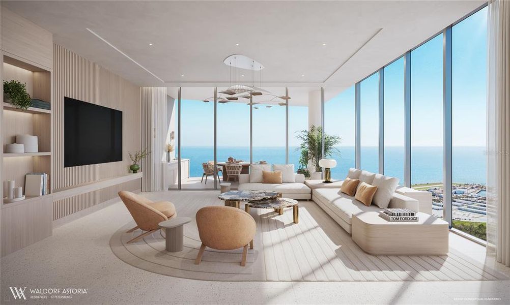 Furnished interior view inside a new home in , St. Petersburg (Image 4).