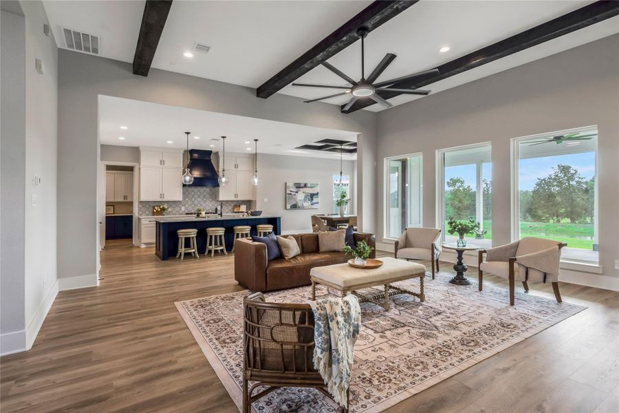 View of family room, kitchen and breakfast nook View of family room, kitchen and breakfast nook