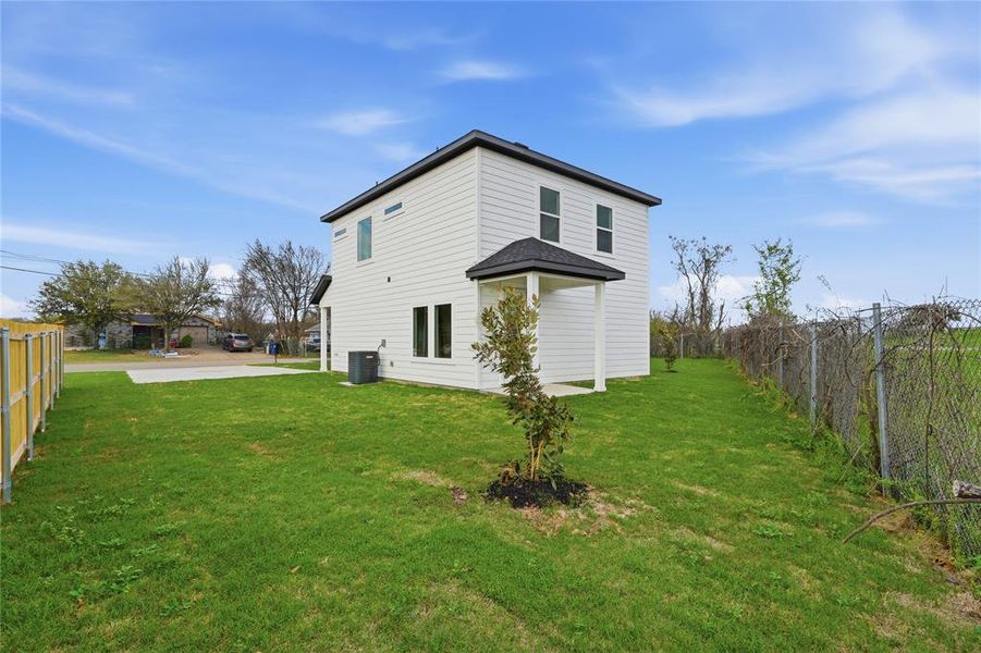 Exterior details and patio area of a home in , Dallas (Image 3). Exterior details and patio area of a home in , Dallas (Image 3).