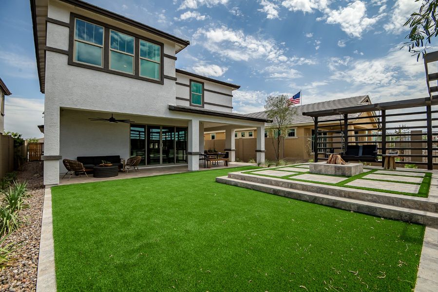 Exterior details and patio area of a home in Mesquite at North Creek, Queen Creek (Image 32). Exterior details and patio area of a home in Mesquite at North Creek, Queen Creek (Image 32).