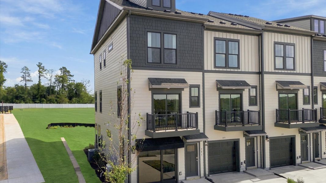 Front exterior of a new home in Traynham Place, Greenville, SC, highlighting curb appeal (Image 24).