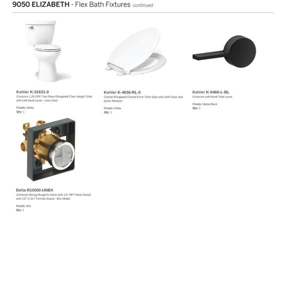 Flex Bathroom Fixtures (Continued) Flex Bathroom Fixtures (Continued)
