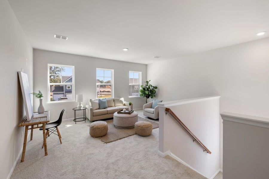 Representative furnished interior of a home built from the Ivy by Beazer Homes in The Oaks, Goose Creek (Image 12).