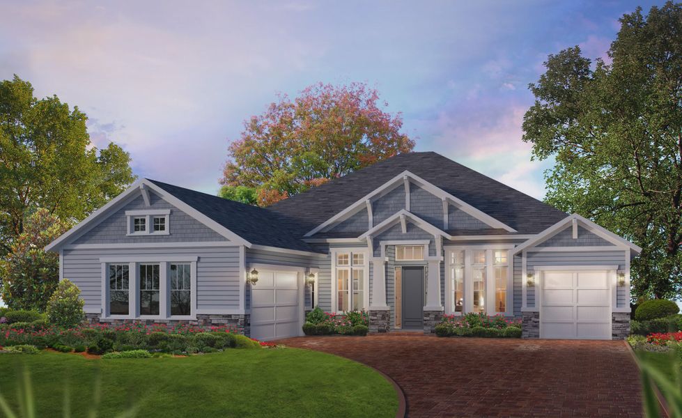 Representative exterior photo of a completed home built from the Egret VII - Pinnacle Series | 80' Wide Lots by ICI Homes in Veranda Bay, Flagler Beach, FL (Image 2).