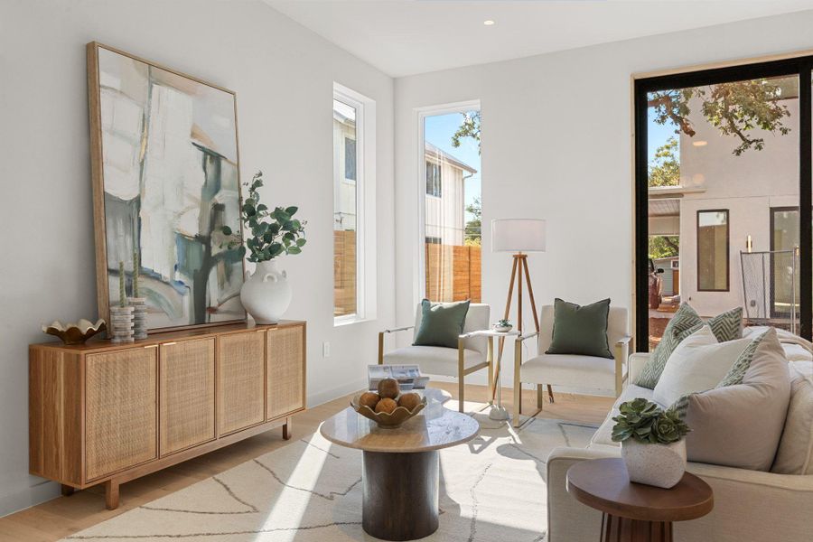 Furnished interior view inside a new home in , Austin (Image 27).