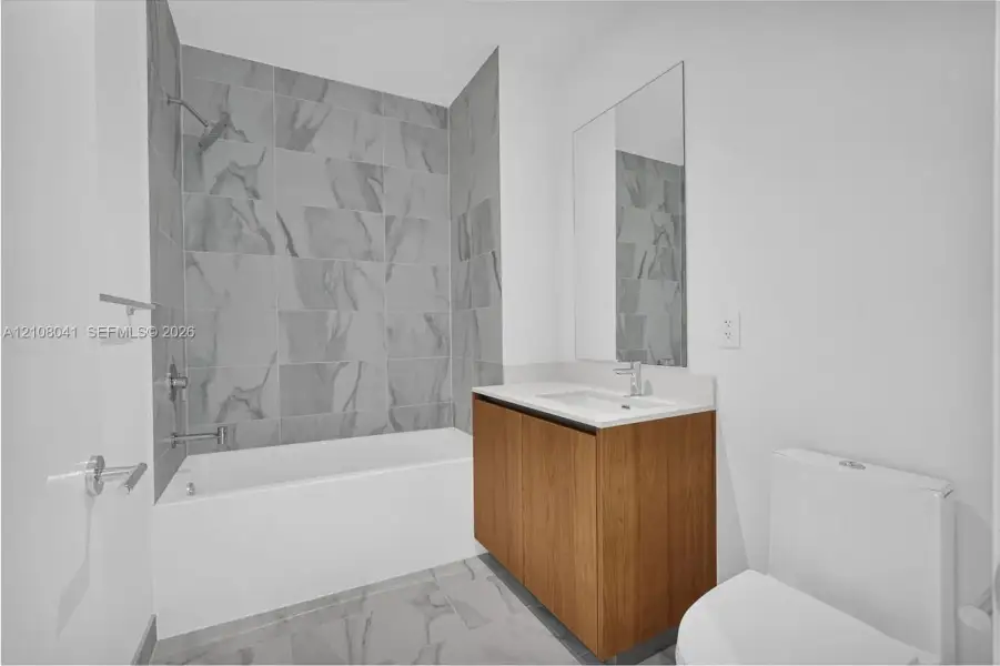 Furnished interior view inside a new home in , Miami (Image 11).