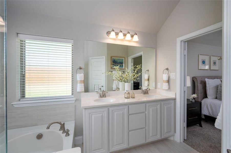 Furnished interior view inside a new home in Creekview Meadows, Pilot Point (Image 5).