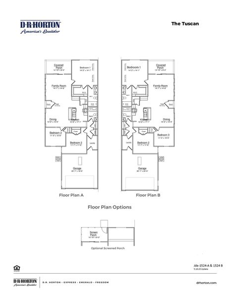 2D floor plan layout for the TUSCAN by D.R. Horton in Ridgefield, Conway, SC (Image 5). 2D floor plan layout for the TUSCAN by D.R. Horton in Ridgefield, Conway, SC (Image 5).