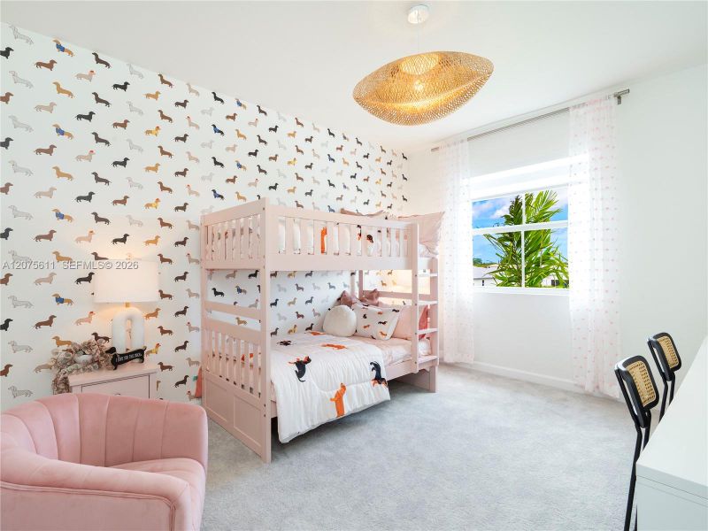 Furnished interior view inside a new home in Wildwood Groves, Miami (Image 26).