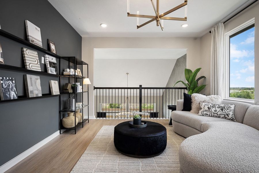 Furnished interior view inside a new home in Terrace Collection At Turner's Crossing, Buda (Image 7).