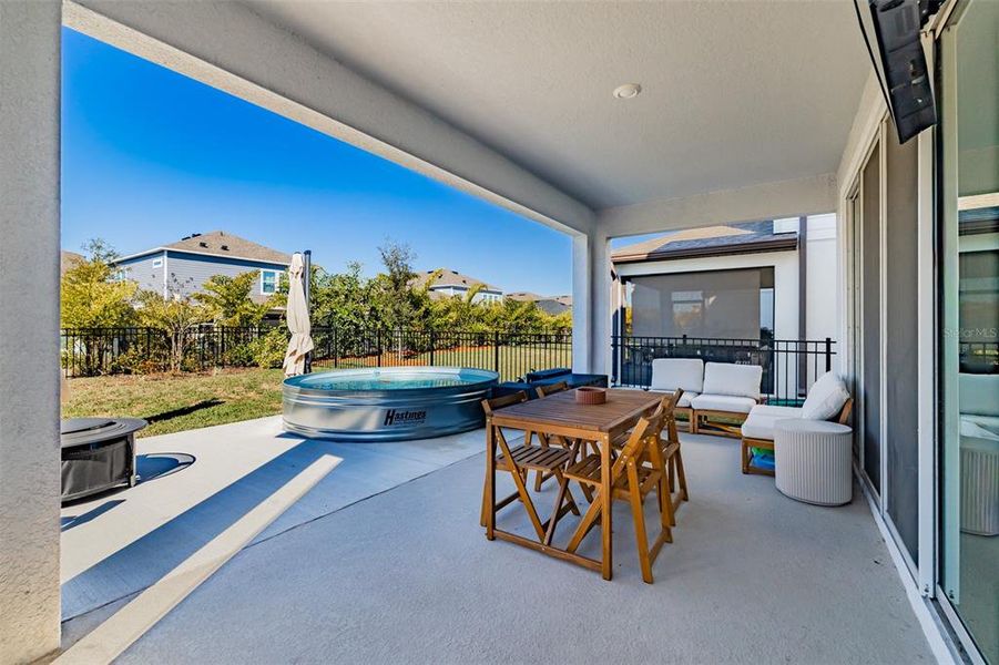 Exterior details and patio area of a home in Waterset Garden Series, Apollo Beach (Image 28).
