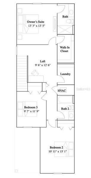 2D floor plan layout of this home in , Ocala, FL (Image 3).