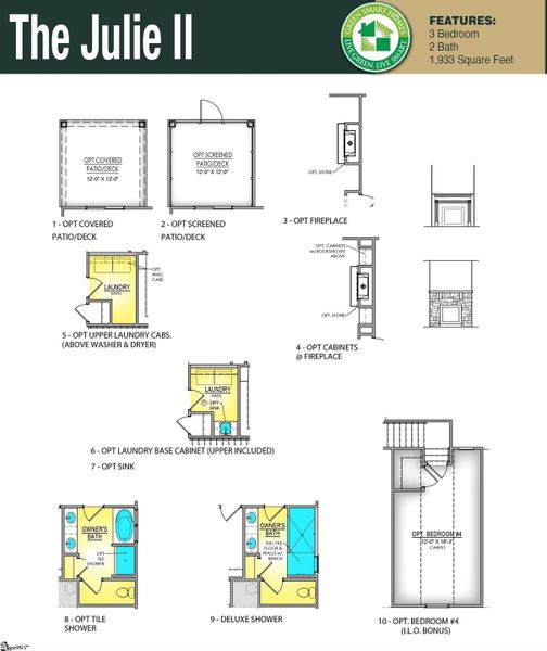 2D floor plan layout of this home in Lynbrook, Boiling Springs, SC (Image 4). 2D floor plan layout of this home in Lynbrook, Boiling Springs, SC (Image 4).