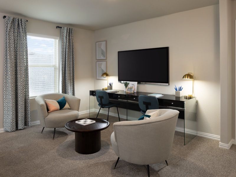 Furnished interior view inside a new home in Southridge - Spring Series, McKinney (Image 8). Furnished interior view inside a new home in Southridge - Spring Series, McKinney (Image 8).