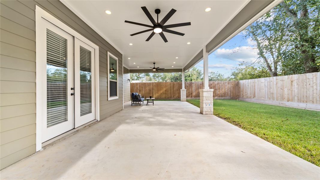 Exterior details and patio area of a home in , Tomball (Image 26).