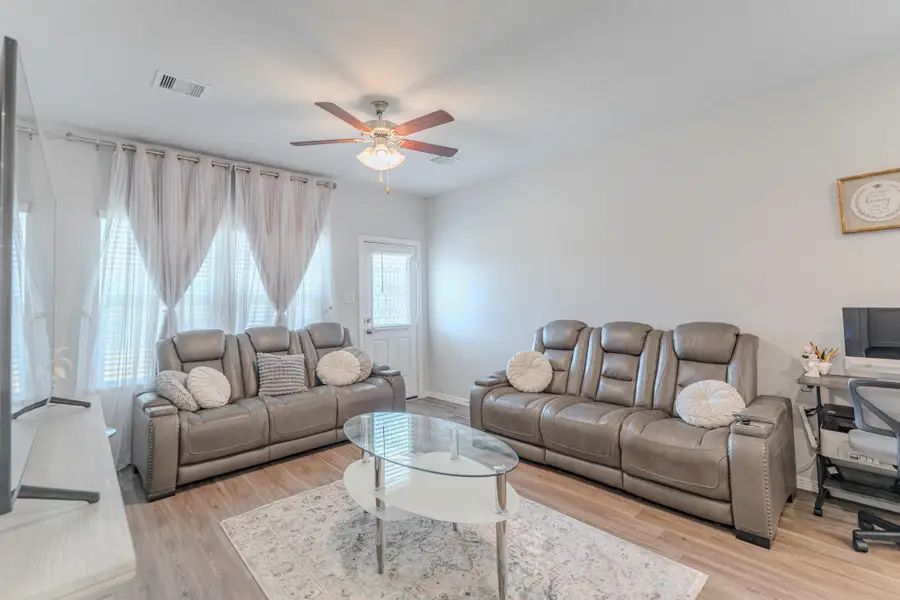 Furnished interior view inside a new home in Lonestar Collection at Aurora, Katy (Image 9). Furnished interior view inside a new home in Lonestar Collection at Aurora, Katy (Image 9).