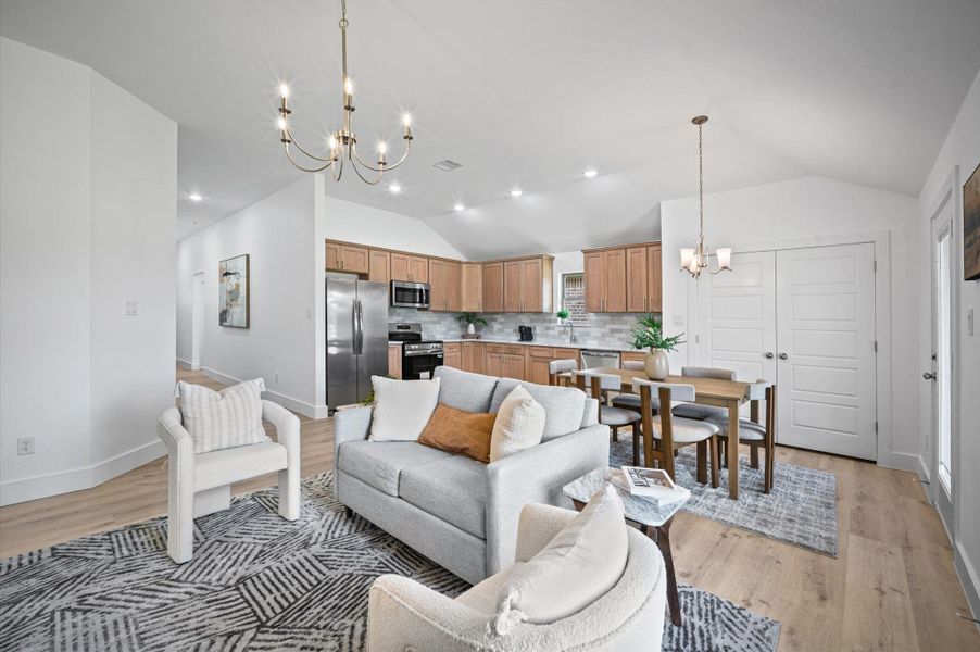 Furnished interior view inside a new home in , Willis (Image 11).