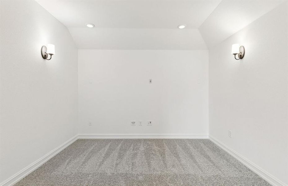 Media room on second level Media room on second level