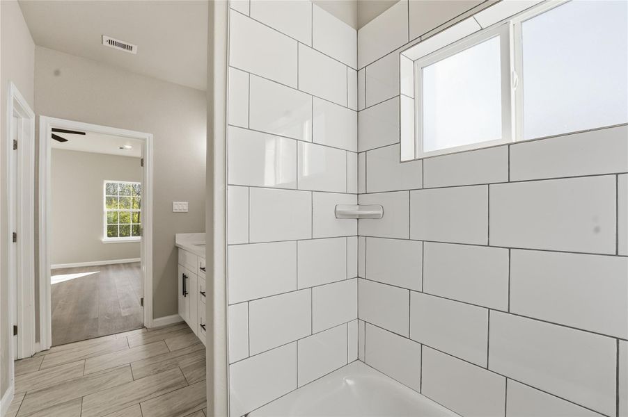 Furnished interior view inside a new home in , Crosby (Image 9).